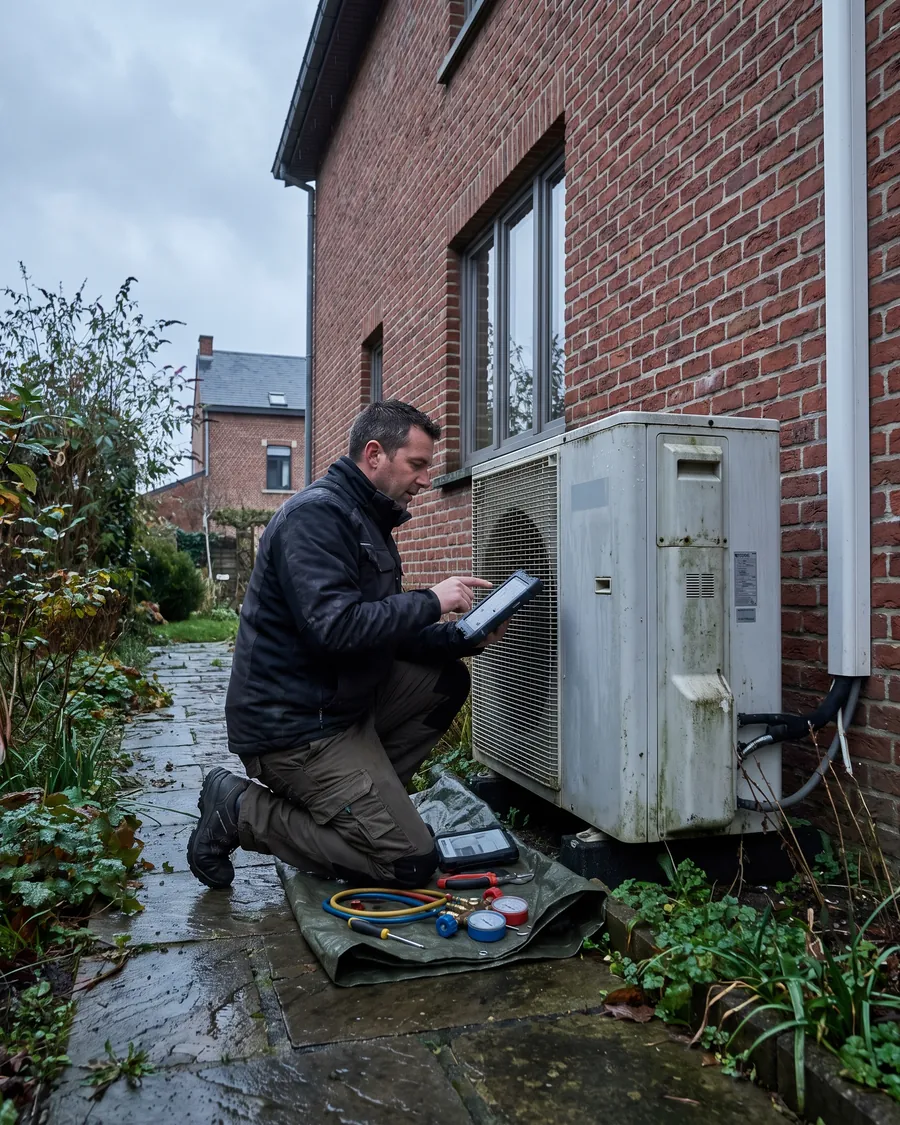 Mise en service d'une pompe à chaleur